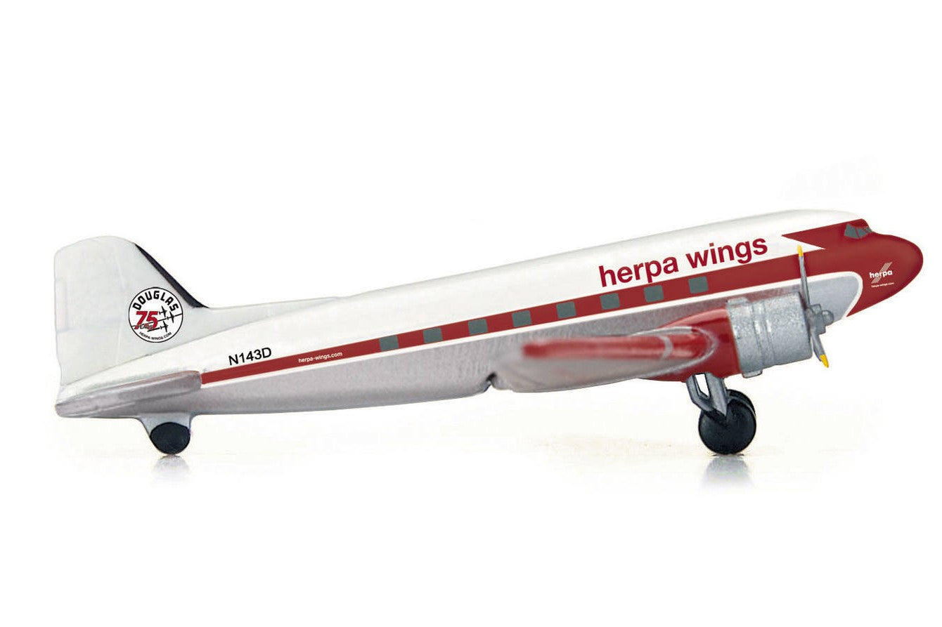 Herpa Wings Douglas DC-3 N143D '75 Anniversary' (517690)