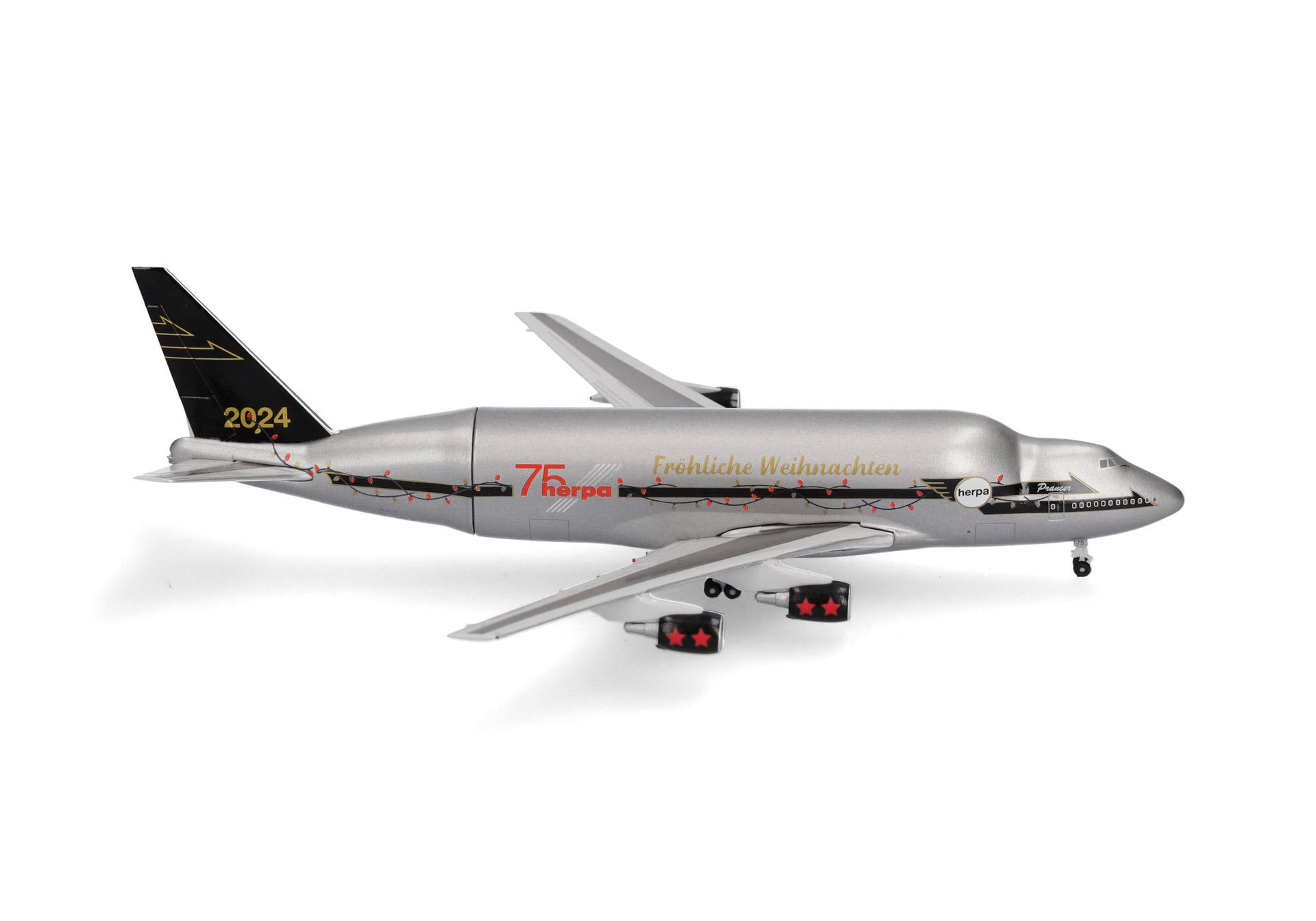 Herpa Christmas 2024 Boeing 747-400LCF 'Prancer' (537971)