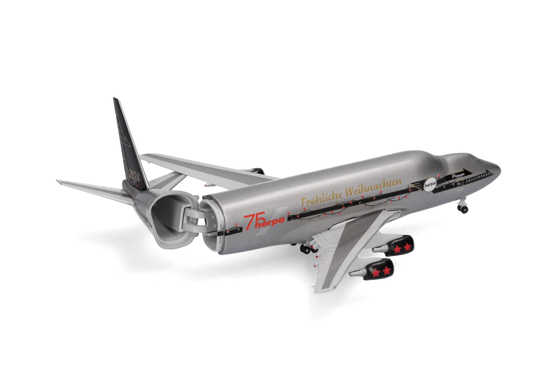 Herpa Christmas 2024 Boeing 747-400LCF 'Prancer' (537971)