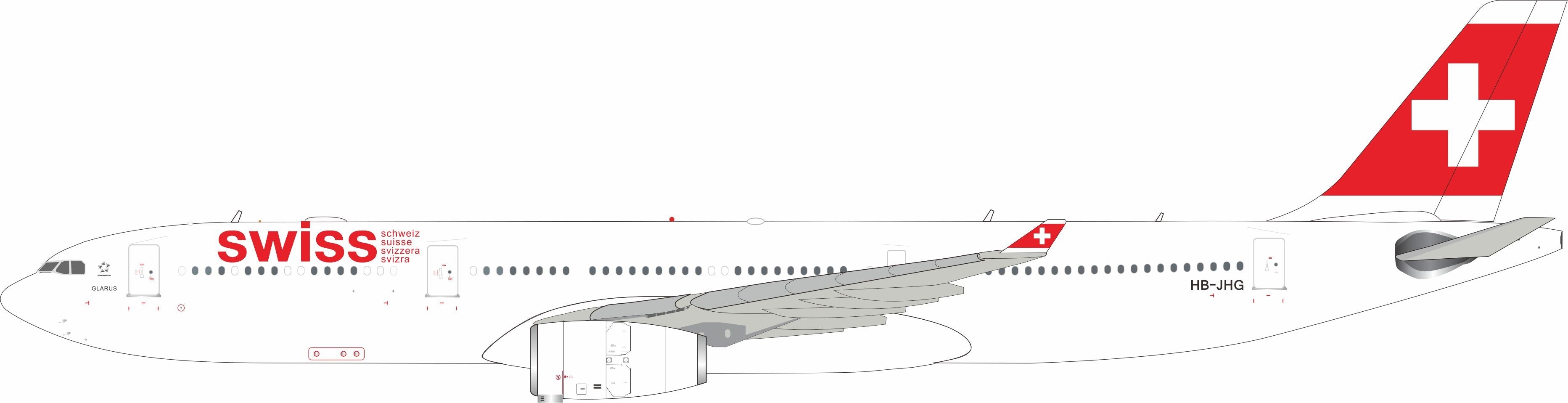 SWISS Airbus A330-300 HB-JHG (B-330-JHG) *VORBESTELLUNG*