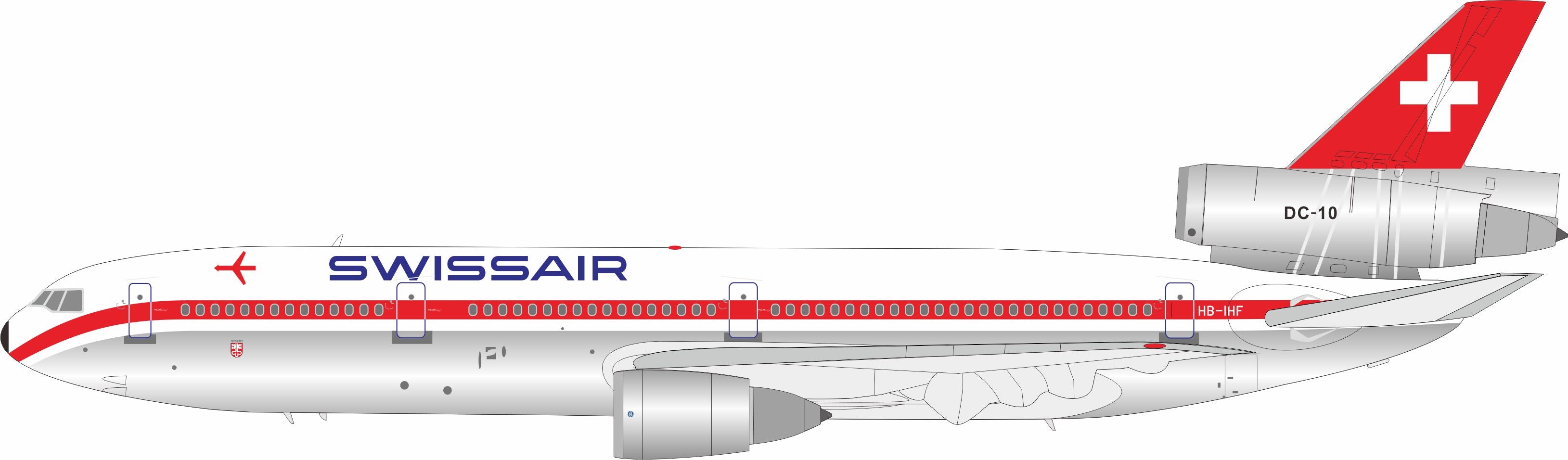 Swissair Douglas DC-10-30 HB-IHF (B-DC10-SR-0825P)