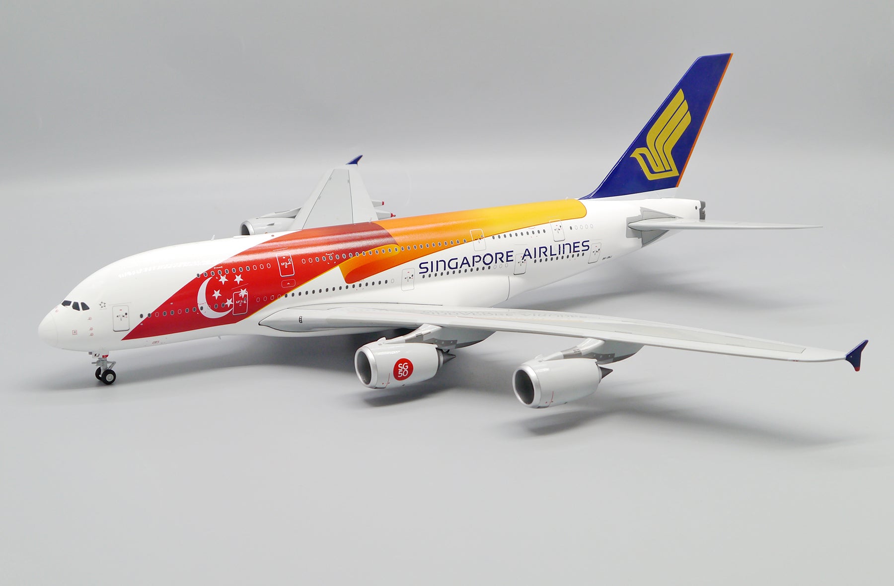 Singapore Airlines Airbus A380-800 9V-SKJ '50 years of independence' (EW2388011)