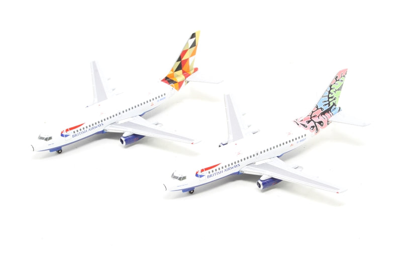 British Airways Boeing 737-200 2er Set 'Germany G-BGDE' & 'Botswana G-BGDT' (GJBAW248 & GJBAW247 - GJBAWSET1 / 3557373)
