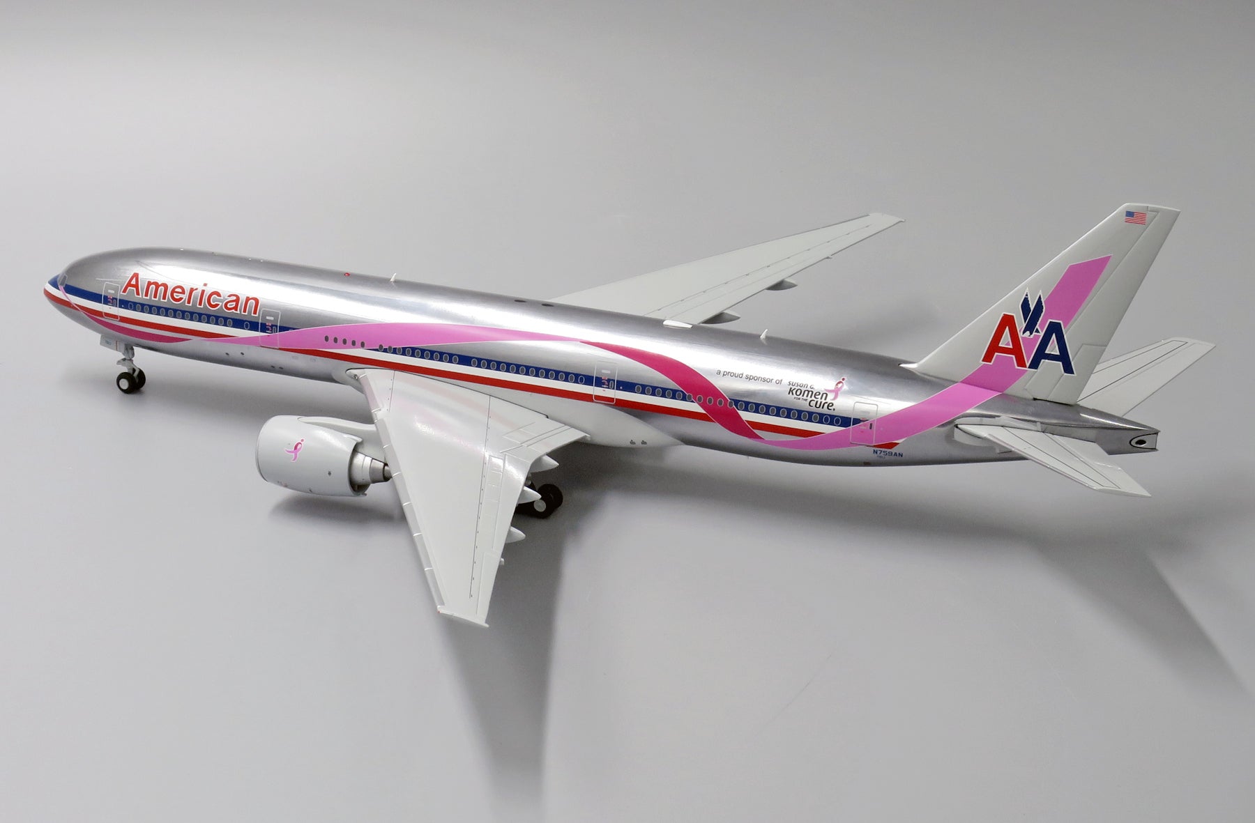 American Airlines Boeing 777-200ER N759AN 'Pink Ribbon - A proud sponsor of Susan G. Komen for the Cure' (XX2192)