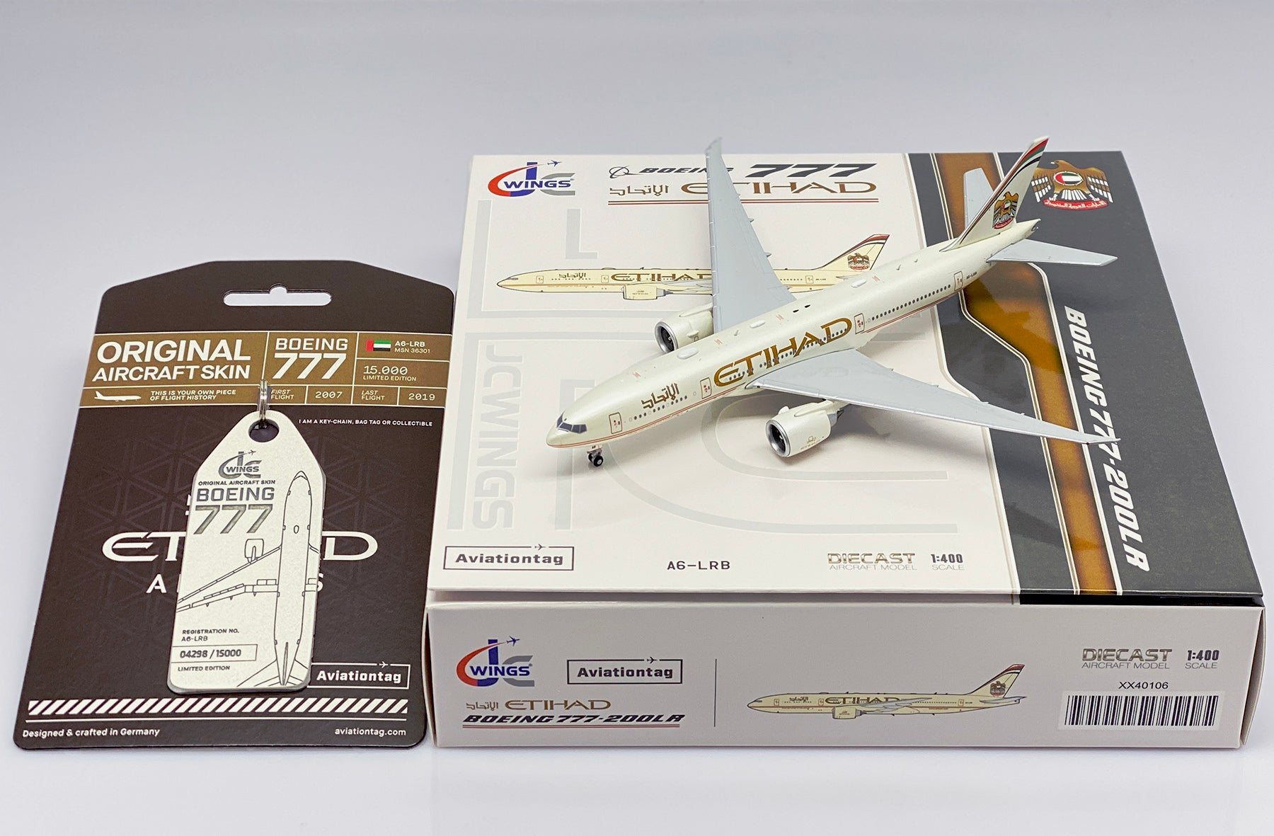 Etihad Airways Boeing 777-200LR A6-LRB 'with Aviationtag' (XX40106)