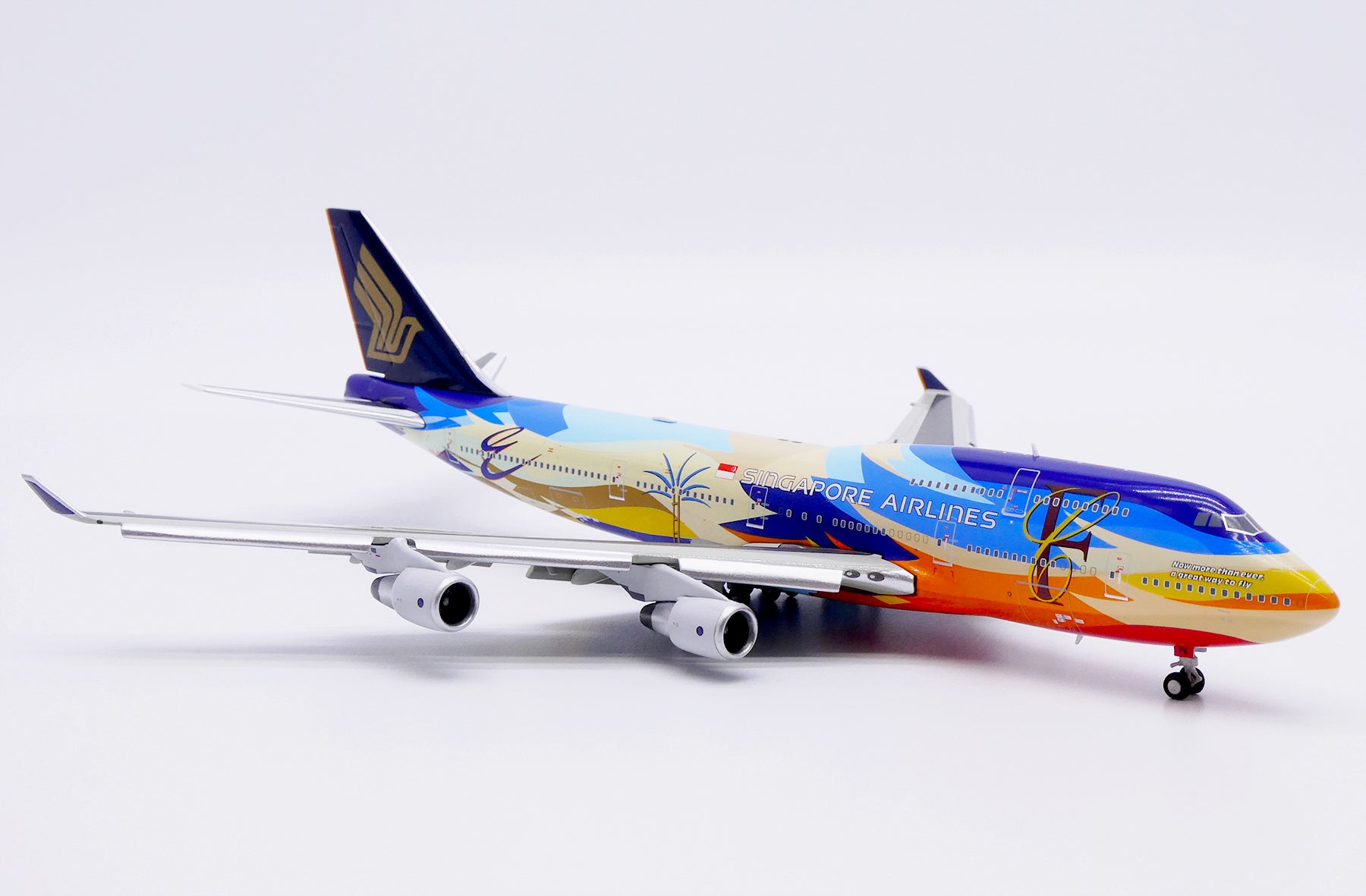 Singapore Airlines Boeing 747-400 9V-SPK 'Tropical / Flaps Down' (XX40213A)